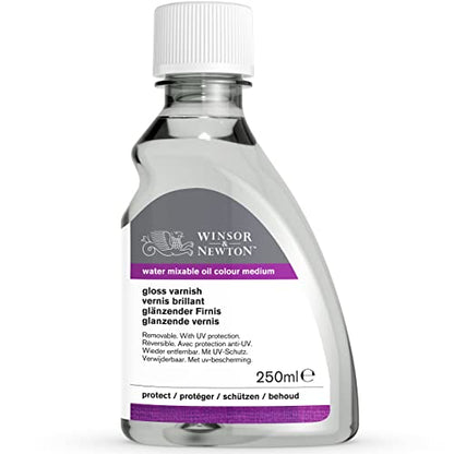 Winsor & Newton Artisan Gloss Varnish, 250ml (8.4-oz) bottle | UV Resistant, Glossy Finishing Treatment, Seals Pores on Oil Paint Film, Balances Surface Sheen, Non-Yellowing - color: Artisan Gloss Varnish, style: 8.4-oz Bottle