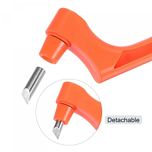 uxcell Craft Cutting Tools, 360 Degree Rotating Blades Stainless Steel Cutter with 15 30 45 Degree Blade for DIY Crafts Stencils Scrapbooks, Orange - color: Orange