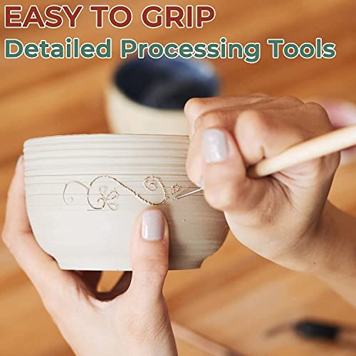 Jetmore 12 Pack Clay Tools Kit, Pottery Tools & Sculpting Tools, Polymer Modeling Clay Cutters Sculpture Set for Carving, Ceramics, Molding, DIY | Polymer clay tools support shaping, trimming and detailing, Clay cutters suit ceramics, modeling, molding an