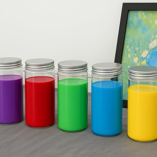 ROLLINGDOG 3 PC Plastic Paint Containers with Lids
