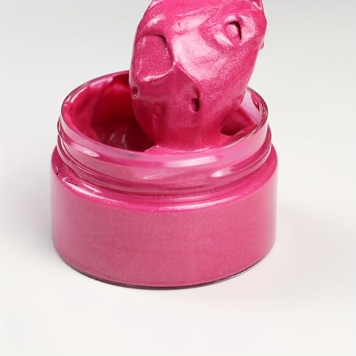 DGAGA Metallic Acrylic Paint,Metallic Pink Paint,1.69 OZ/Jar,Chalk Paste Paint Metallic,Metallic Paint for Crafts Color-shifting Glass Paint,Blendable,Paints on Rocks,Wood,Canvas,Fabric,Ceramic - color: Metallic Pink Paint