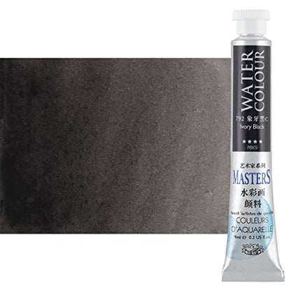 Marie's Masters Quality Watercolor Paint - Grayscale, 9 mL (Set of 6) - Concentrated Color, Pure Pigments, High Lightfastness Ratings - color: Grayscale