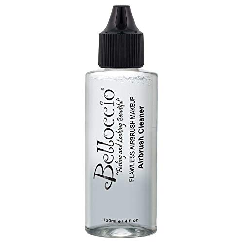 Belloccio 4 Ounce Bottle of Makeup Airbrush Cleaner | Cleaning Solution, Cleans Airbrush Makeup Foundation, Blush, Highlighter - Clean Cosmetic Makeup Brushes, Paint - size: 4 Fl Oz (Pack of 1)