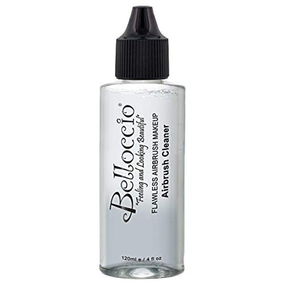 Belloccio 4 Ounce Bottle of Makeup Airbrush Cleaner | Cleaning Solution, Cleans Airbrush Makeup Foundation, Blush, Highlighter - Clean Cosmetic Makeup Brushes, Paint - size: 4 Fl Oz (Pack of 1)