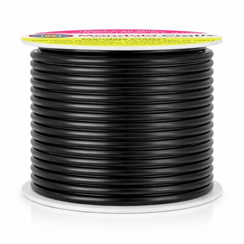 Mandala Crafts 10 Gauge Black Anodized Aluminum Craft Wire, 32 FT - color: Black, size: 10 Gauge