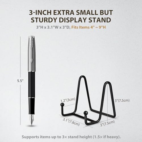 LIONWEI LIONWELI Black Decorative Plate Stand Holder Picture Frame Stand Easel Display Stand - size: 3 inch (2 pieces)