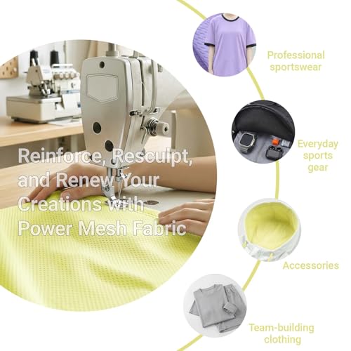 Bird Eye Mesh Jersey Fabric 1 Yard 65 Inch Wide Light Yellow - color: Light Yellow, size: 65'' x1 yard