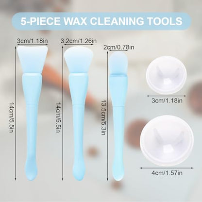 WANDIC Blue Silicone Sealing Wax Stamp Cleaning Tools Mixing Scrapers Spoon Silicone Cleaning Tools for Sealing Wax Stamp - color: Blue