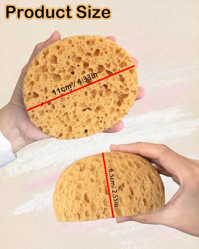 WAFJAMF 2 Pcs Knockdown Texture Sponge Drywall Wall Patch Ceiling Repair | Versatile artist tool for DIY painting, home decor, pottery, round sponges, dark yellow - color: Dark Yellow
