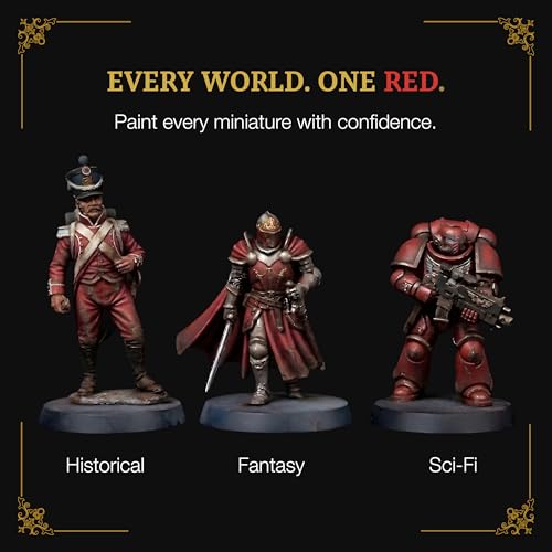 Ludus Bellum Miniature Paint Red Color 18ml Precision Dropper Bottle | Professional Acrylic Paint for Miniatures & Models, Provides Quality Acrylic Tones and Shades for Warhammer 40K D&D Figures - color: Red