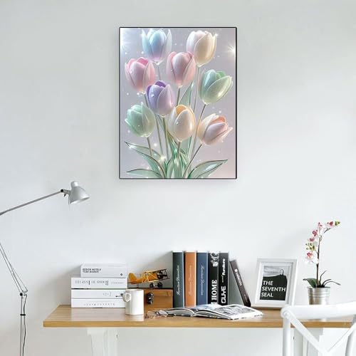 WUSARPLY Colorful Flowers Diamond Painting Kits for Beginner Adults - color: YA002
