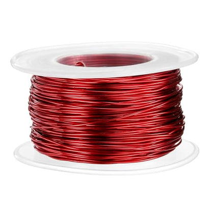 HARFINGTON 20 Gauge Aluminum Craft Wire 0.8mm 98.5ft Flexible Bendable Anodized Metal Jewelry Sculpting Wire for Jewelry Making Modelling Craft DIY, Red - color: Red, size: 30M x 0.8mm