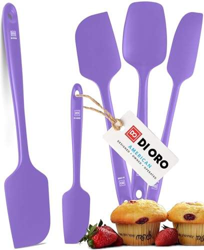 DI ORO Silicone Spatula Set - 600F Heat Resistant, 5-Pc Lavender - color: Lavender