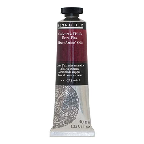 SENNELIER Artists' Extra Fine Oil, 40 ml Tube, Series 3, Alizarin Crimson, (10-130411-695) - color: Alizarin Crimson, size: 1.35 Fl Oz (Pack of 1)