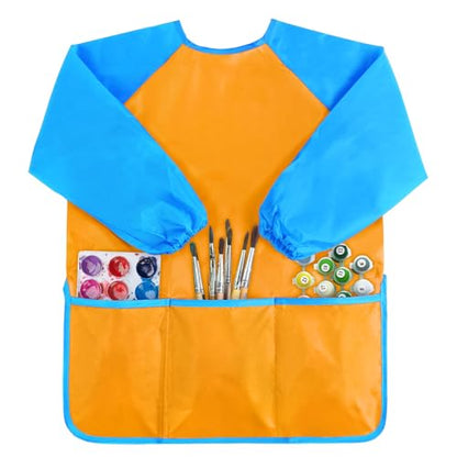 Kopokita Kids Art Smock, Toddlers Painting Apron Children Artist Smock - color: Orange