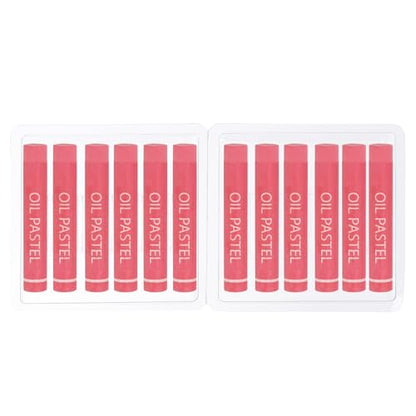 PATIKIL Red Plum Oil Pastels, 12Pcs Soft Oil Crayons Creamy Pastels Stick Art Supplies for Art Painting Drawing Blending Graffiti for Artists Beginners - color: Red Plum