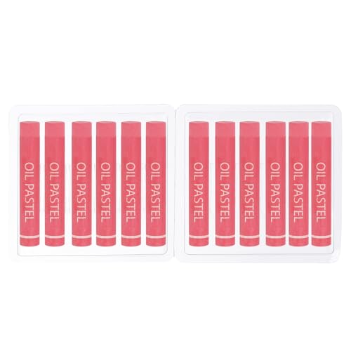 PATIKIL Red Plum Oil Pastels, 12Pcs Soft Oil Crayons Creamy Pastels Stick Art Supplies for Art Painting Drawing Blending Graffiti for Artists Beginners - color: Red Plum
