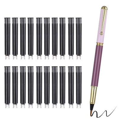 PATIKIL Calligraphy Brush Pens Refillable Brush Pen Set Dark Pink | Chinese Hand Writing Marker Kits, with Fountain Black Ink Metal Clip, for Lettering Journaling Art Drawing - color: Dark Pink