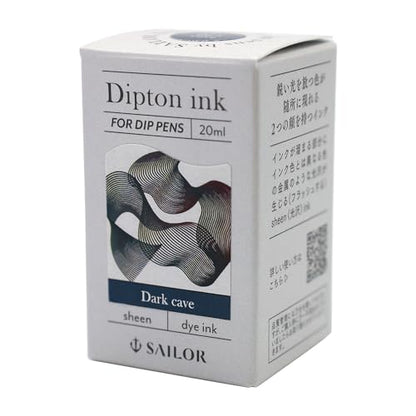 Sailor Fountain Pen Dip Pen Bottle Ink Dipton Dark Cave/Scene Water Based Dye 20ml 13-1800-203 - color: Dark Cave/Scene