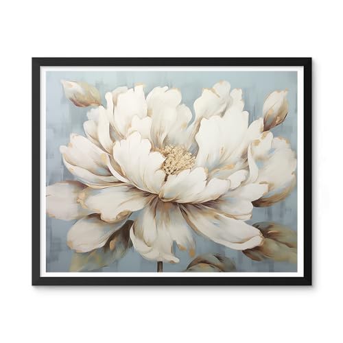Natuyalo Paint by Numbers Kit for Adults Beginners and Kids, 16" Wx20 L Canvas Pictures Drawing Acrylic Paintwork with 3 Pcs Paintbrushes, Pale Yellow Flowers - color: ART-06