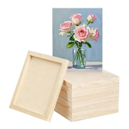 5 Pack 12x16 Inch Unfinished Square Wood Panels for DIY Painting Crafts - size: 12"×16" 5 Pack