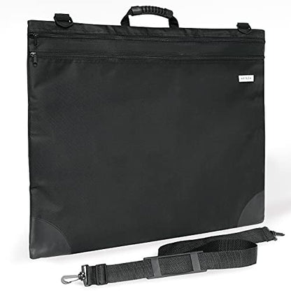 Arteza Art Portfolio Case, 20 x 26 inches, Black, Large Soft Art Storage Folder for Artwork Organization - size: 20x26 Inch