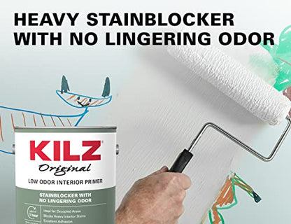KILZ Original Low Odor Primer, Interior, 1 Quart - size: 32 Fl Oz (Pack of 1)