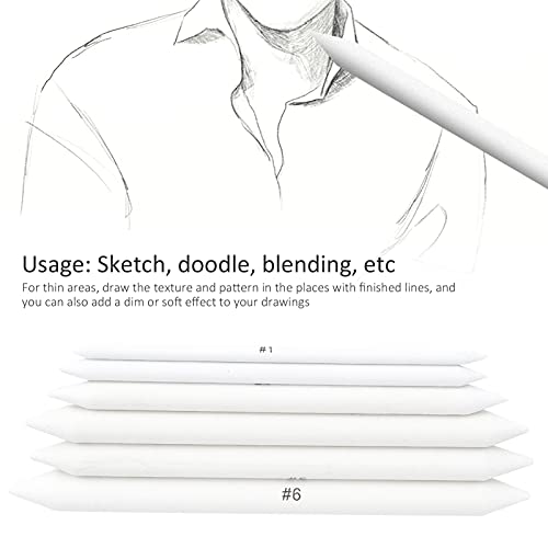 Shading Tools for Drawing, Blending Stumps and Tortillions Set Drawing Pencils for Artists Student Sketch Drawing Tools Markers