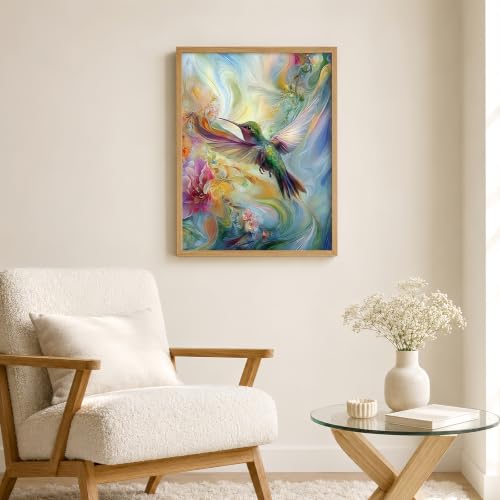 Mosaflare 5D Hummingbird Diamond Painting Kits for Adults 12x16 Inch - color: KM1234-1