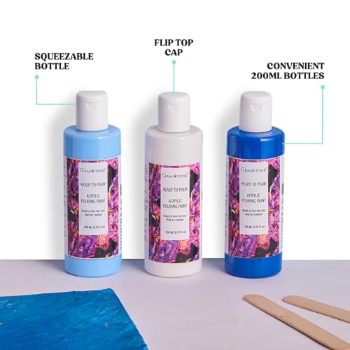 GRANOTONE Pouring Paint Lemon Yellow 6.76 fl oz 200 ml - color: LEMON YELLOW