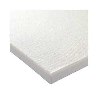 KINGART Stretched White Canvas Set – Rectangle, 9x12 Inch, 8-Pack – 100% Cotton, Triple Gesso Primed – 5/8" Profile Back-Stapled Artist Boards for Acrylic, Oil, Pouring, & Mixed Media Painting - size: 9" x 12"