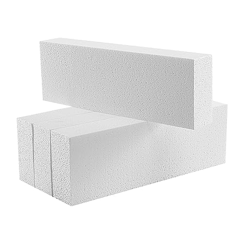 AMZQNART 4pcs Craft Foam Blocks 4×12×2in Polystyrene Blocks, Used for Making Modeling Projects, Flower Arrangements, and DIY School and Home Art Projects, in White Color. - size: 12×4×2in-4pcs