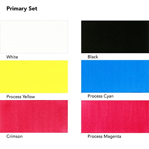 Daler-Rowney FW Acrylic Ink Bottle 6-Color Primary Set with Empty Marker - Acrylic Set of Drawing Inks for Artists and Students - Art Ink Calligraphy Set - Permanent Calligraphy Ink - style: 6 Pack, Primary