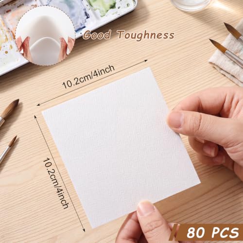 80 Sheets Square Watercolor Paper 4 x 4 Inch, White Water Color Paper - size: 4×4 inch
