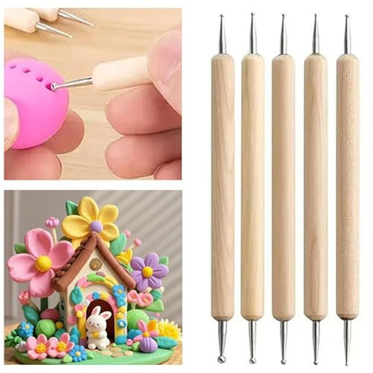 42PCS Clay Tool Set, Polymer Clay & Pottery Sculpting Tools | Clay Modeling Tools with Ball Stylus, Carving Tools, Cutting Wire & Sponge for Ceramic, Sugar Craft and DIY Crafts - color: 42Pcs