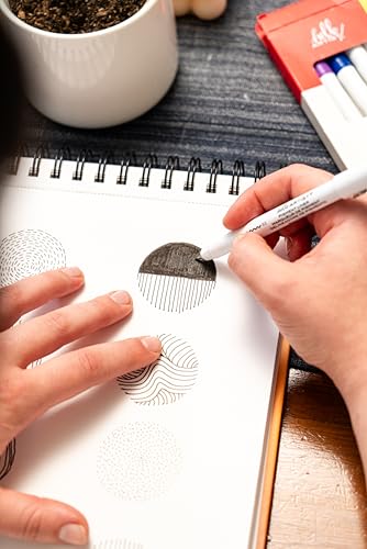 Pigment Liners, Set of 3, Black Ink, Fine Lines, Smooth Performance, .1mm, .3mm, .5mm Line Width, For Sketching, Drawing, Journaling - color: Black, style: Pigment