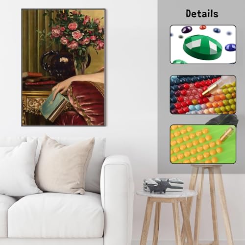 GUMITOON Diamond Art Kits for Adults-Pink Bow Full Drill Diamond Dots Paintings for Beginners, Round 5D Paint with Diamonds Pictures Gem Art Painting Kits DIY Crafts Kits 12"x16" QCY-149 - color: QCY-162