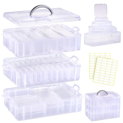 Bead Organizers and Storage, 56 Pcs Small Plastic Containers with Lids