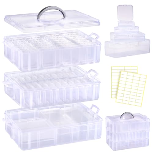 Bead Organizers and Storage, 56 Pcs Small Plastic Containers with Lids
