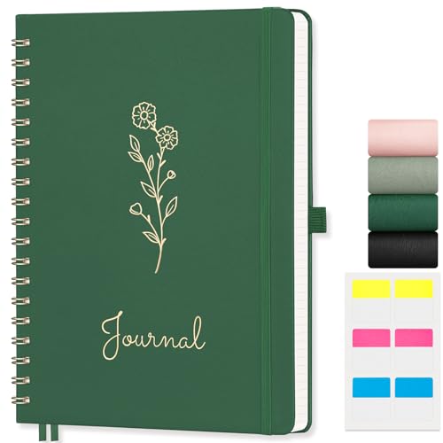 EMSHOI Graph Grid Spiral Journal Notebook, 140 Pages, B5 Size (7.4" x 10") - color: Dark Green, style: B5 Graph