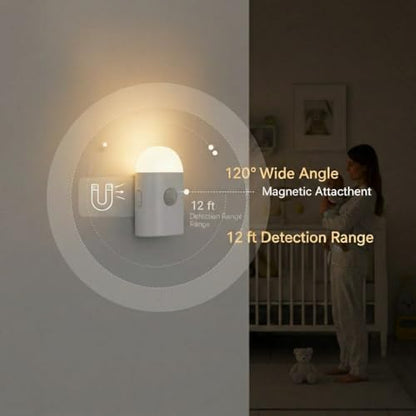 Motion Sensor LED Night Light,Warm White Dimmable Rechargeable Stick & Hook - style: 1 Pack