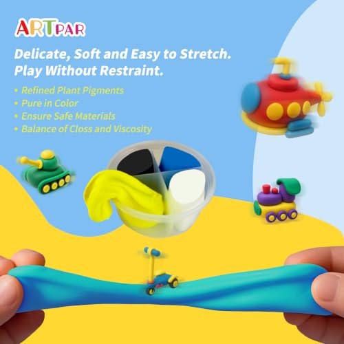 Artpar Air Dry Clay Kit,Modeling Magic Clay Traffic Set,Kids Crafts Gifts - color: Clay traffic kit