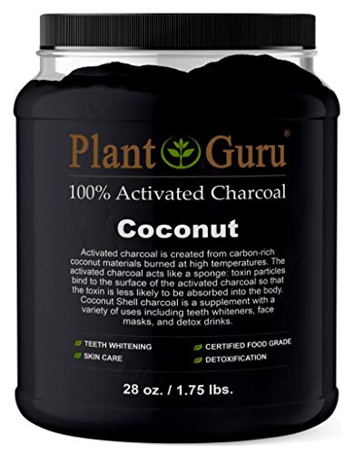 Activated Charcoal Powder Bulk - 1.75 lbs. Jar, Coconut - Food Grade Kosher Non-GMO - Teeth Whitening, Facial Mask and Soap Making. Promotes Natural Detoxification and Helps Digestion - size: 28 Ounce (Pack of 1)