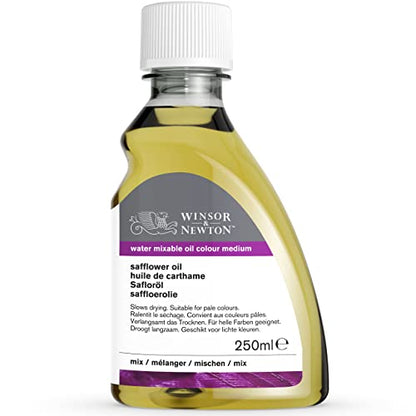 Winsor & Newton Artisan Safflower Oil, 250ml (8.4-oz) bottle | Makes Oil Color "Fatter", Slows Drying Times, Stabilizes Paint Film, Use with Whites, Pale & Bright Colors - color: Artisan Safflower Oil, style: 8.4-oz Bottle