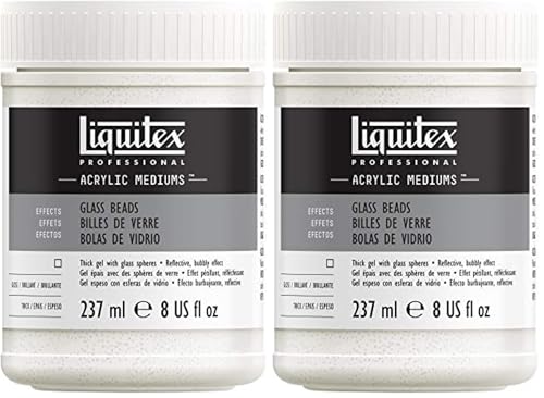 Liquitex Professional Effects Medium, 237ml (8-oz), Glass Beads (Pack of 2) - color: Glass Beads, size: 8 Fl Oz (Pack of 2), style: 8-oz