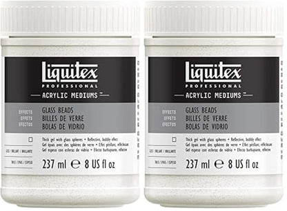 Liquitex Professional Effects Medium, 237ml (8-oz), Glass Beads (Pack of 2) - color: Glass Beads, size: 8 Fl Oz (Pack of 2), style: 8-oz