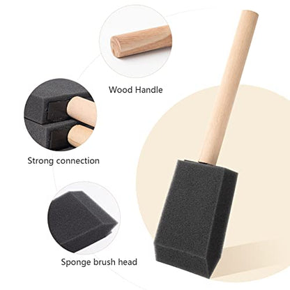Foam Paint Brushes, 2 Inch, 48 Pack Sponge Brushes for Painting - size: 2 inch, 48 pack