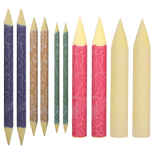EXCEART 10Pcs Blending Stumps Drawing Tools Rice Paper Colorful Art Blenders Tortillions Stumps Artist Sketch Drawing Tools