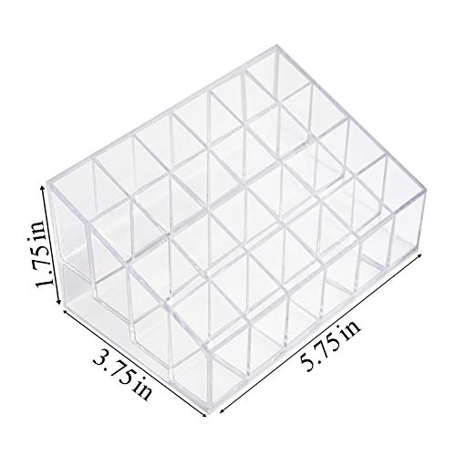Super Z Outlet Transparent Cosmetic Makeup Organizer for Lipstick, Brushes, Bottles, and More - Clear Case Display Rack Holder