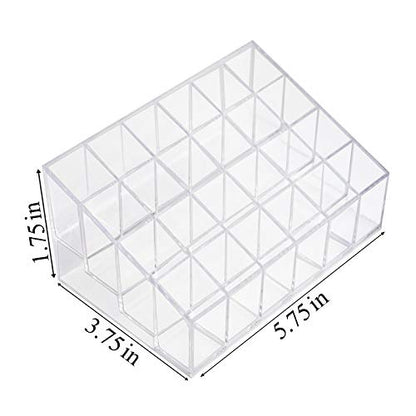 Super Z Outlet Transparent Cosmetic Makeup Organizer for Lipstick, Brushes, Bottles, and More - Clear Case Display Rack Holder